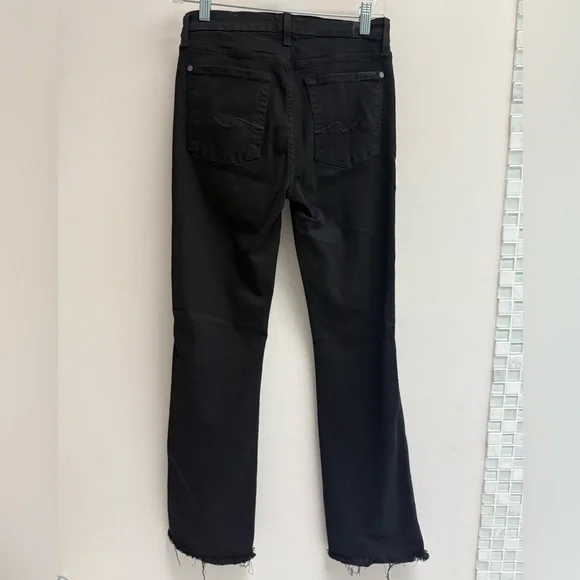 7 FOR ALL MANKIND Women’s Black Kimmie Bootcut Jeans - Size 27 - Picture 10 of 10